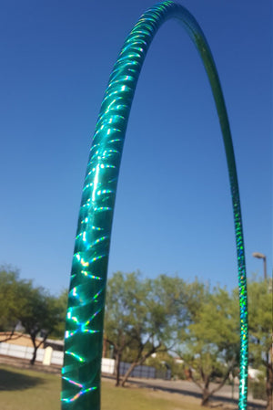 3D Snake Skin Green Taped Hula Hoop