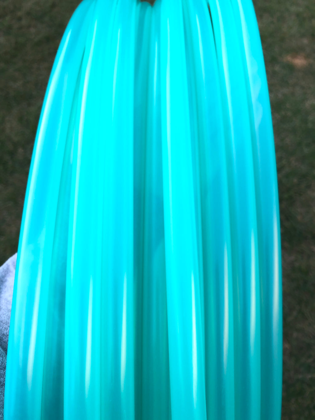 Teal Fusion Gloss UV Polypro Tubing - Bio-luminescent  5/8" Hula Hoop