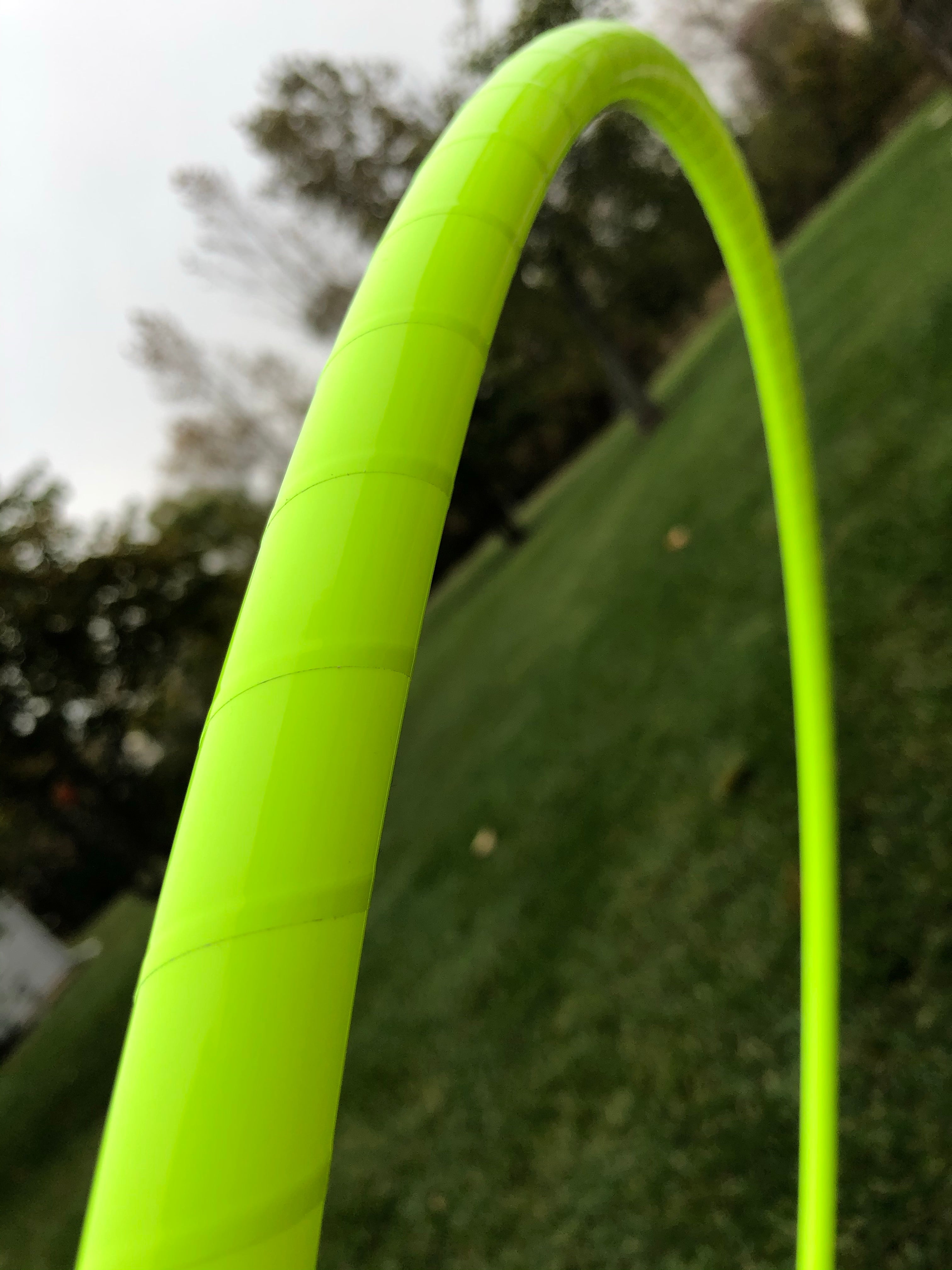 Fluorescent Yellow Taped Hula Hoop