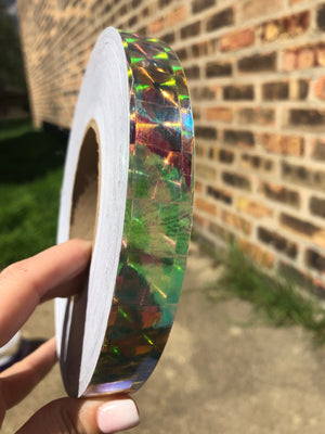Holographic Fire Opal Taped Hula Hoop